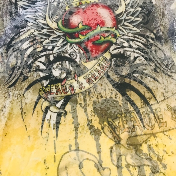 Crowned heart rock chic burnout tee - Picture 3 of 6